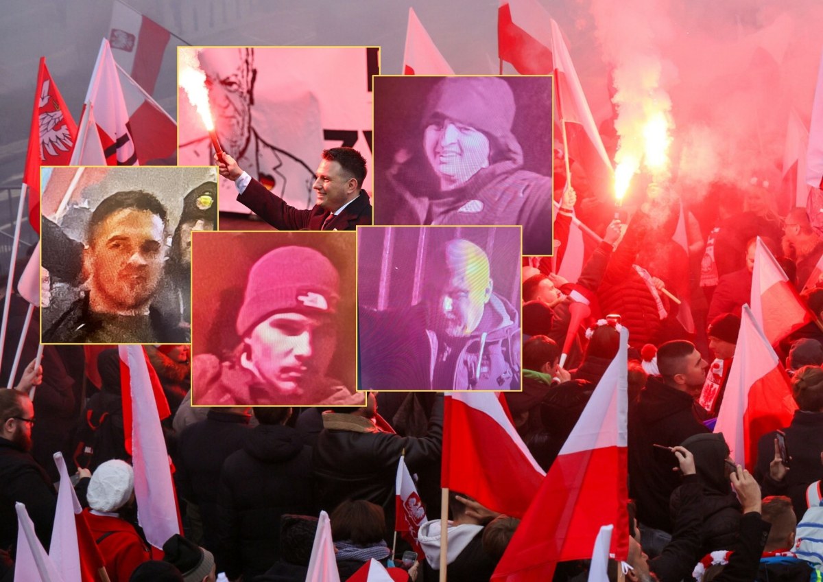 Nie tylko Mentzen. Policja publikuje zdjęcia osób, które odpalały race podczas Marszu Niepodległości