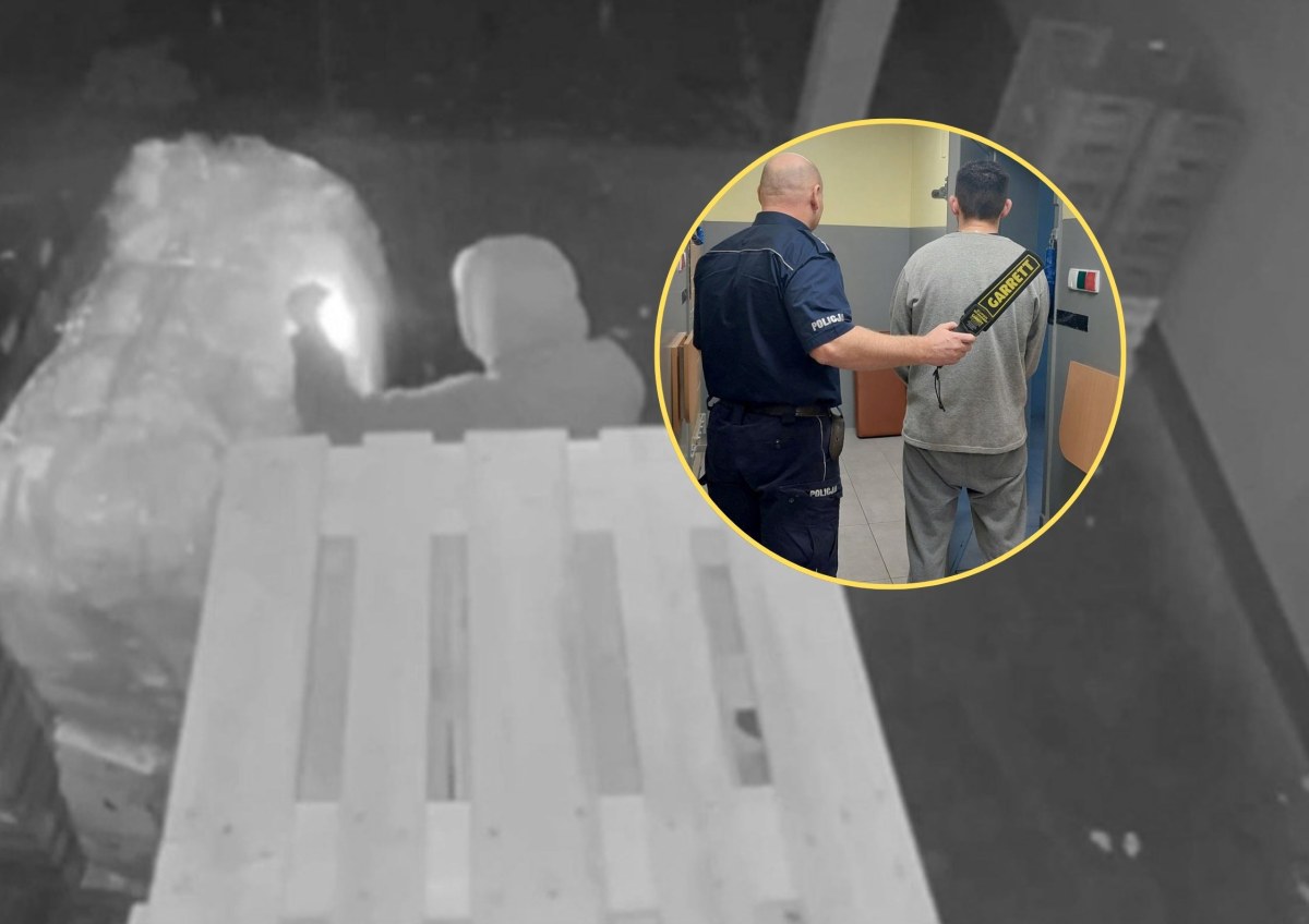Tak podpalał supermarket w Grodzisku Mazowieckim. Policja pokazała film