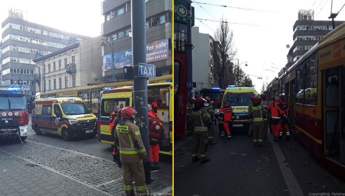 Zderzenie tramwajów w Łodzi. Jest wielu rannych