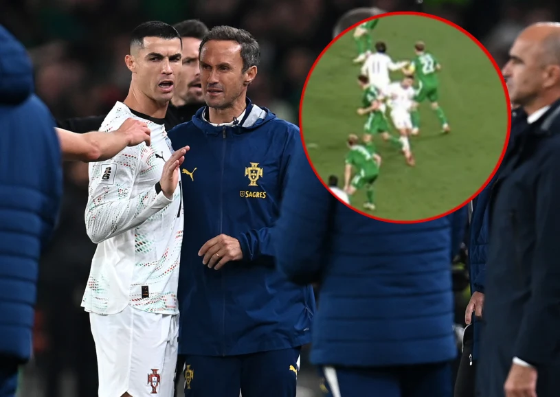 Ronaldo wyrzucony z boiska. Czerwona kartka. Odwinął się i uderzył rywala