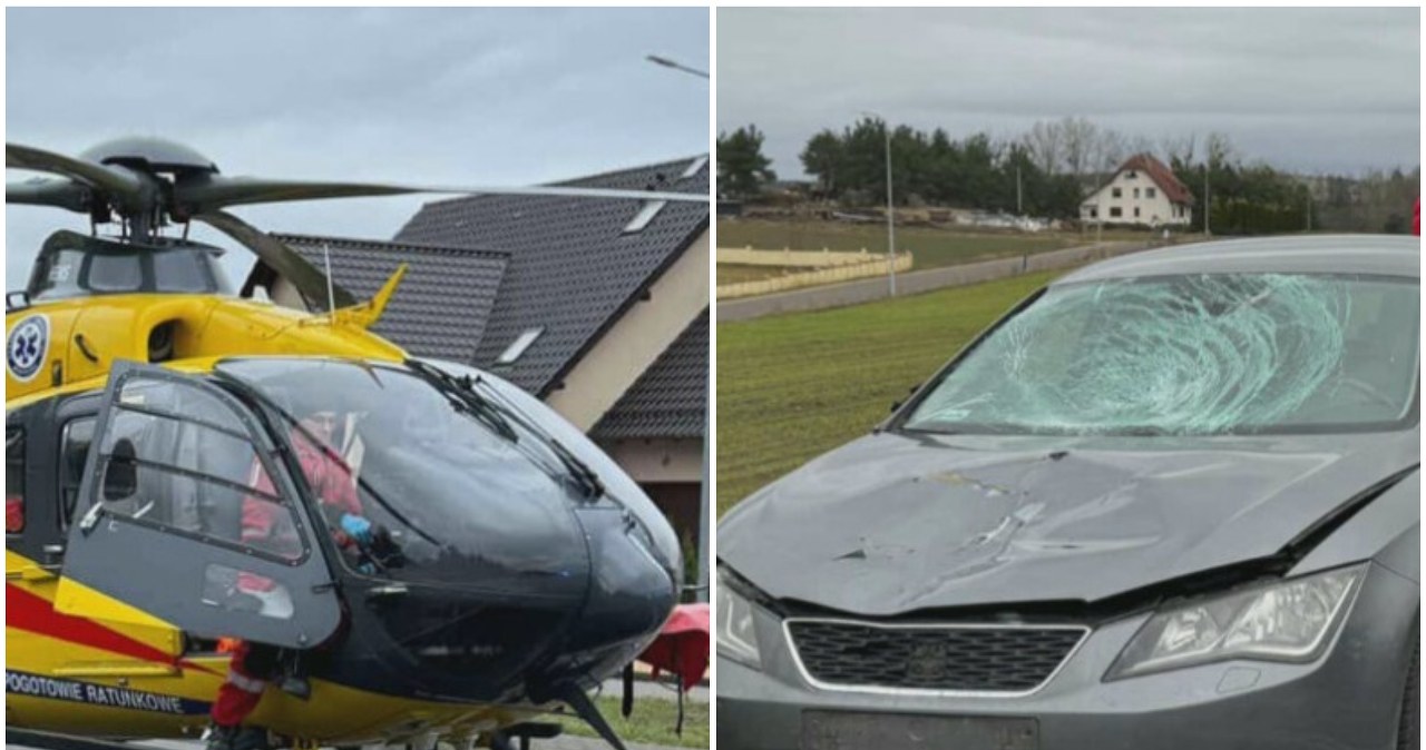 Lipnica. 15-latki potrącone na przejściu dla pieszych. Lądował LPR