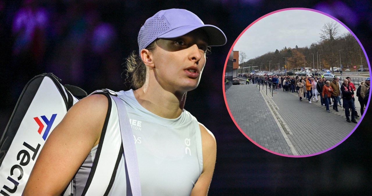 Iga Świątek na korcie, a fani utknęli przed halą. Co się stało? Oto reakcja