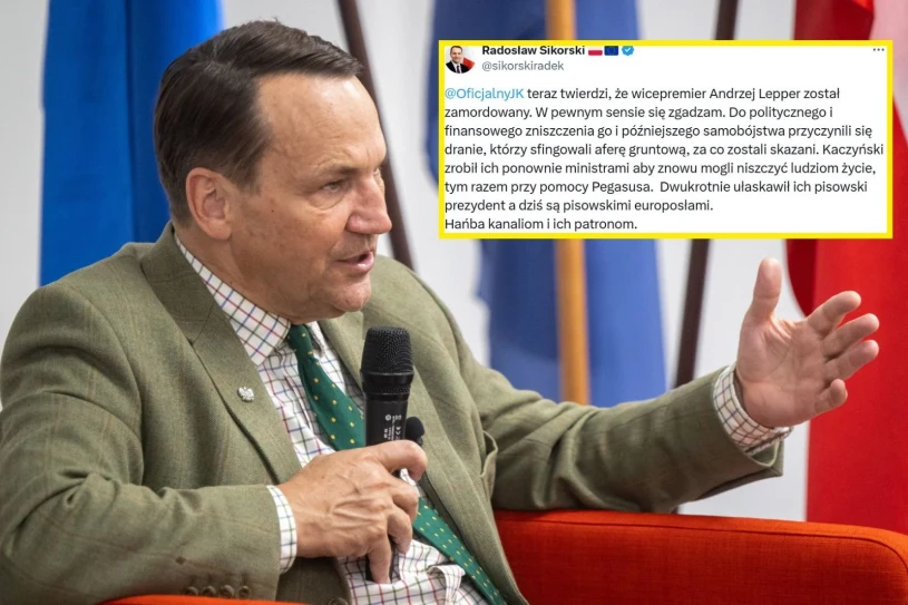 Sikorski reaguje na słowa Kaczyńskiego. "Hańba kanaliom i ich patronom"