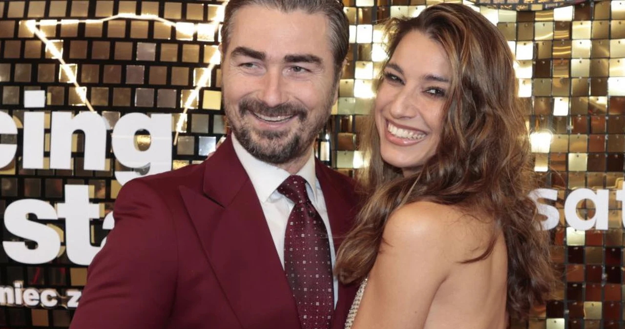 Radośni Jan i Lenka Klimentowie na widowni "Tańca z gwiazdami"