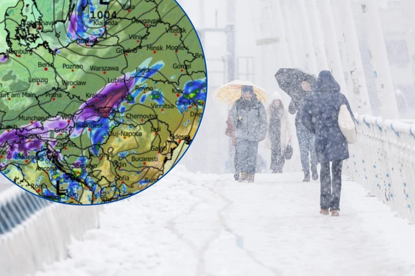 Rozpoczął się prawdziwy atak zimy. Opady deszczu przechodzą w mokry śnieg