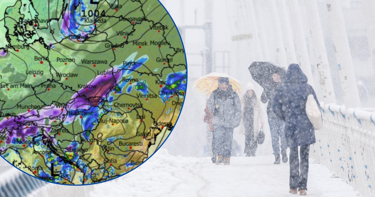 Rozpoczął się prawdziwy atak zimy. Opady deszczu przechodzą w mokry śnieg