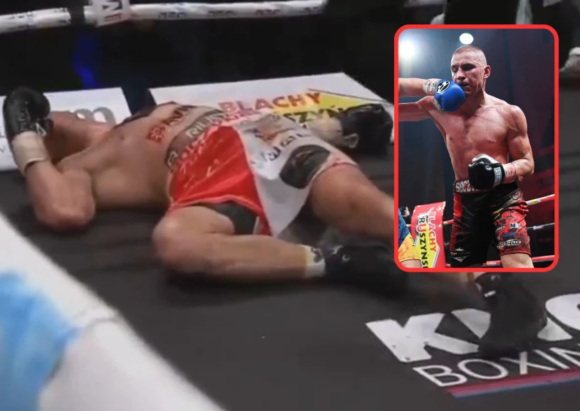 Tragedia w ringu, polski bokser zniesiony na noszach. Potworny nokaut