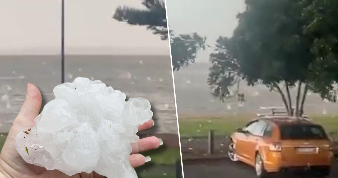 Burze z gradobiciem w Australii. Bryły lodu do 13 cm