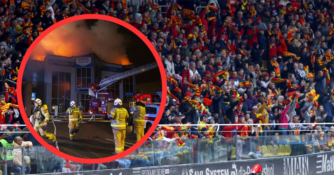 Alarm na polskim stadionie. Pojawił się ogień, natychmiastowa reakcja