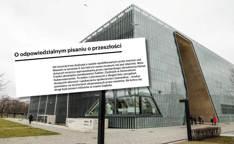 "Nie może zastępować rzetelności". Muzeum Polin o wpisie Jad Waszem