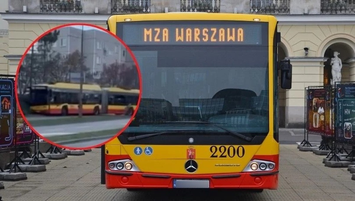 Kierowca autobusu pomylił trasę i wjechał na ścieżkę rowerową. Zaskakujące nagranie z Warszawy