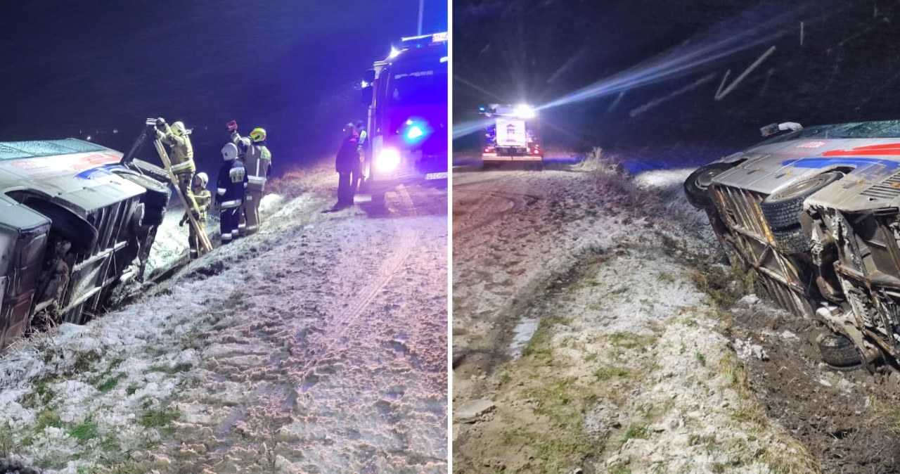 wiadomości,aktualności,Interia Autobus z siedmioma osobami wpadł do rowu. Pomorska policja apeluje do kierowców