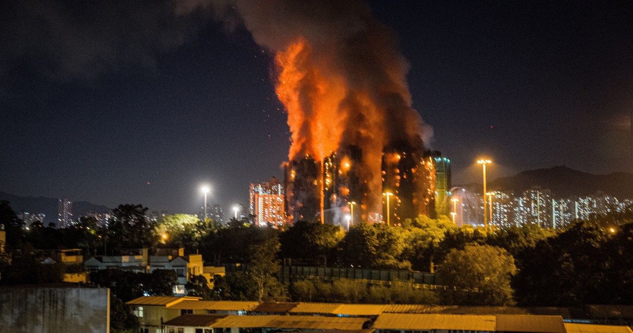 Tragiczny pożar w Hongkongu. Co najmniej 36 osób nie żyje
