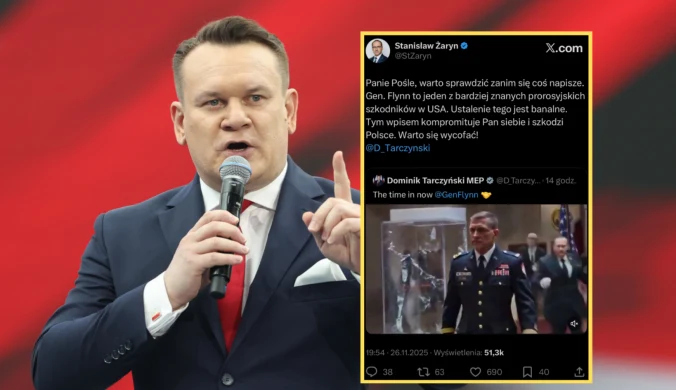 Żaryn grzmi, Tarczyński usuwa wpis. "Kompromituje pan siebie i szkodzi Polsce"