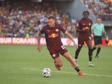 Piłka nożna: Liga niemiecka - mecz: Borussia Mönchengladbach - RB Lipsk