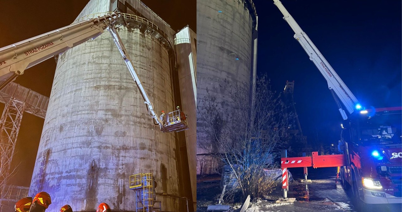 wiadomości,aktualności,Interia Wypadek w środku nocy w kopalni. Mężczyzna utknął na wysokości, akcja służb