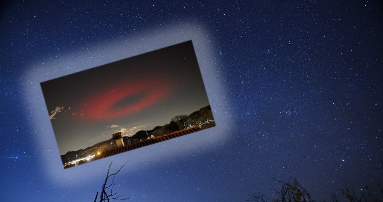 Czerwona aureola jak UFO znów pojawiła się nad włoskim miasteczkiem