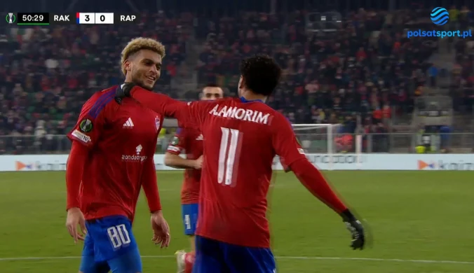 Lamine Diaby-Fadiga bezlitosny! Hat-trick w meczu Raków Częstochowa - Rapid Wiedeń [WIDEO]