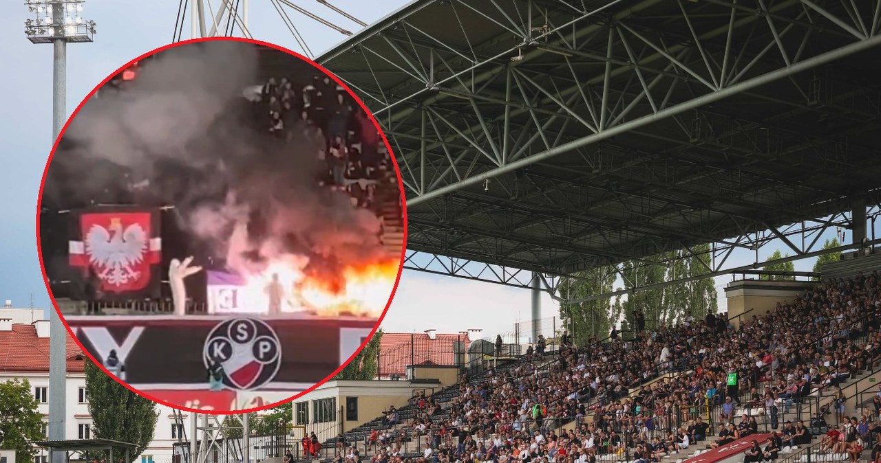 Taką flagę spalono w Warszawie. Policja zareagowała natychmiast