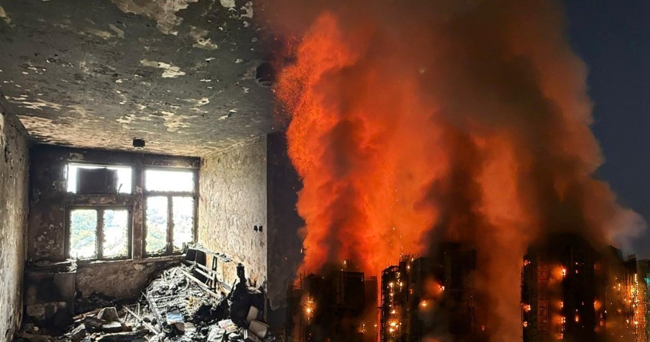 Rośnie liczba ofiar pożaru w Hongkongu. Policja zatrzymała podejrzanych