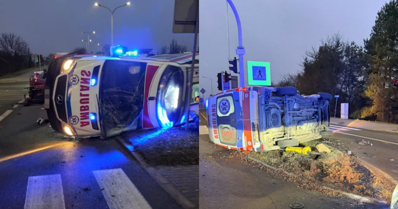 wiadomości,aktualności,Interia Kolejny wypadek z udziałem karetki. Cztery osoby w szpitalu, wśród poszkodowanych ratownicy