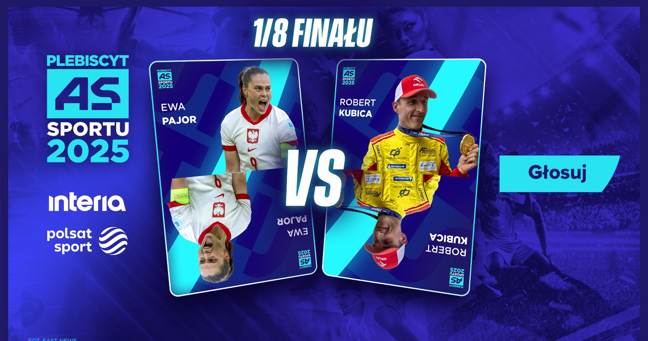 "As Sportu 2025". Ewa Pajor kontra Robert Kubica. Zagłosuj!