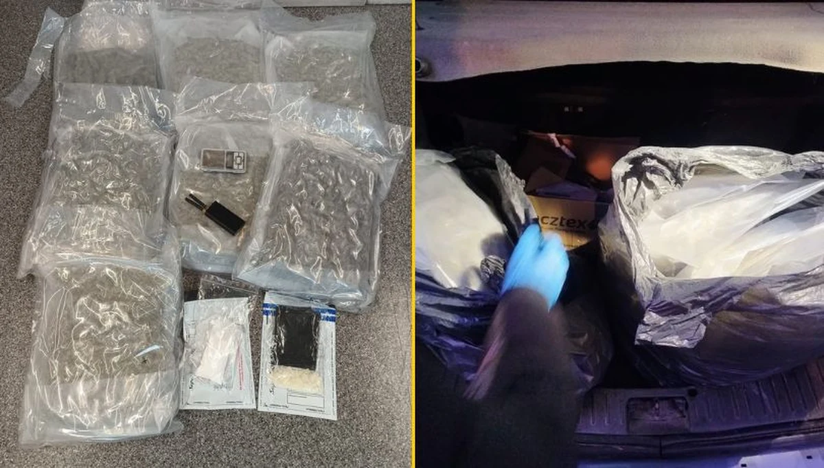 Policjanci zatrzymali 41-letniego pseudokibica jednego z krakowskich klubów sportowych, u którego znaleziono ponad 8,5 kg narkotyków oraz 120 tysięcy złotych w gotówce. Mężczyzna usłyszał zarzuty i został tymczasowo aresztowany.