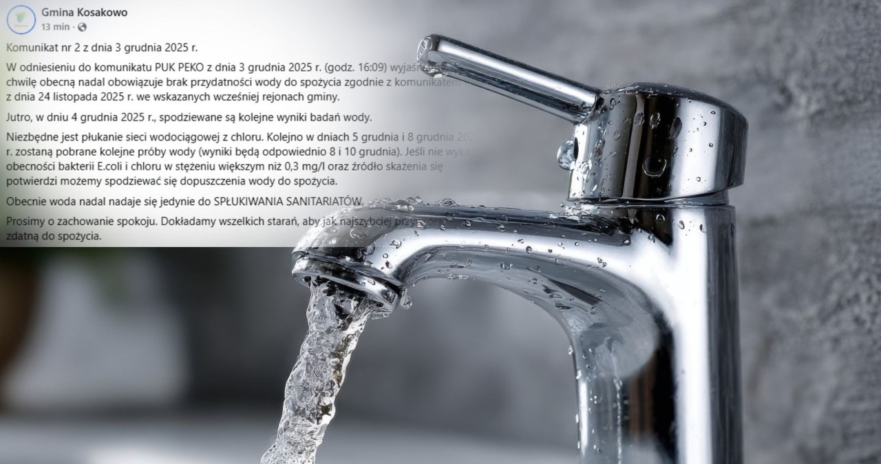 Kosakowo: Skażona woda, policja bada sprawę. „Podejrzenie ingerencji”