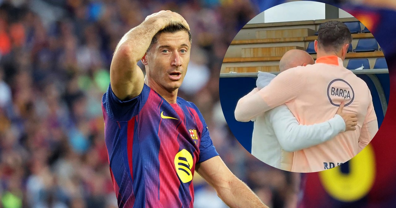 Tylko spójrz kogo spotkał "Lewy" na treningu "Barcy". Film krąży po sieci, hit