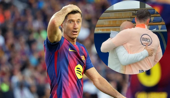 Tylko spójrz kogo spotkał "Lewy" na treningu "Barcy". Film krąży po sieci, hit