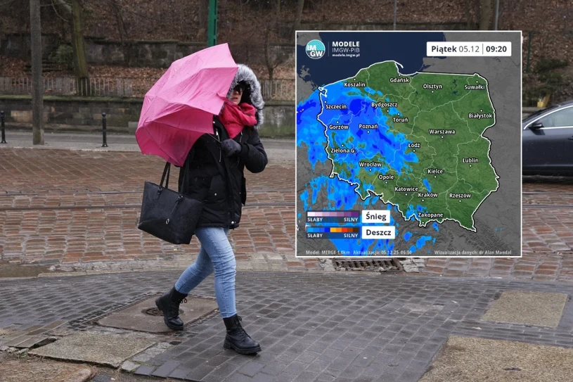 Opady powoli zmieniają charakter. Poczują to mieszkańcy zachodniej Polski