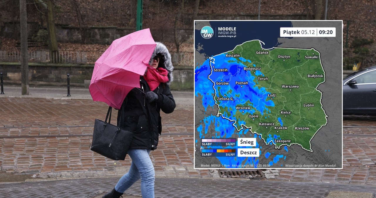 Opady powoli zmieniają charakter. Poczują to mieszkańcy zachodniej Polski