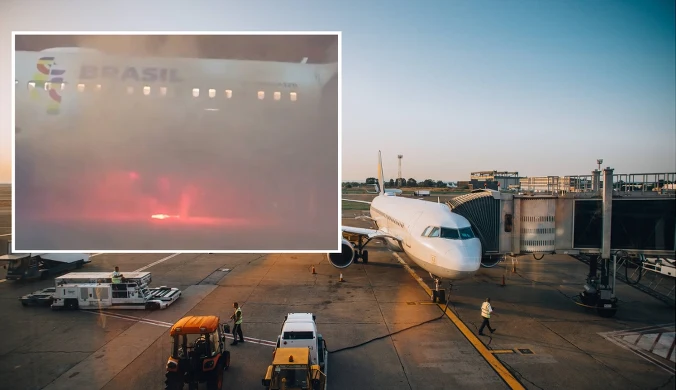 Brazylia: Samolot szykował się do startu. Pojawił się ogień, pilna ewakuacja