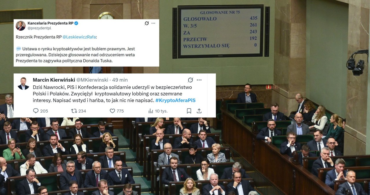 Weto prezydenta utrzymane. Pierwsze komentarze z Sejmu