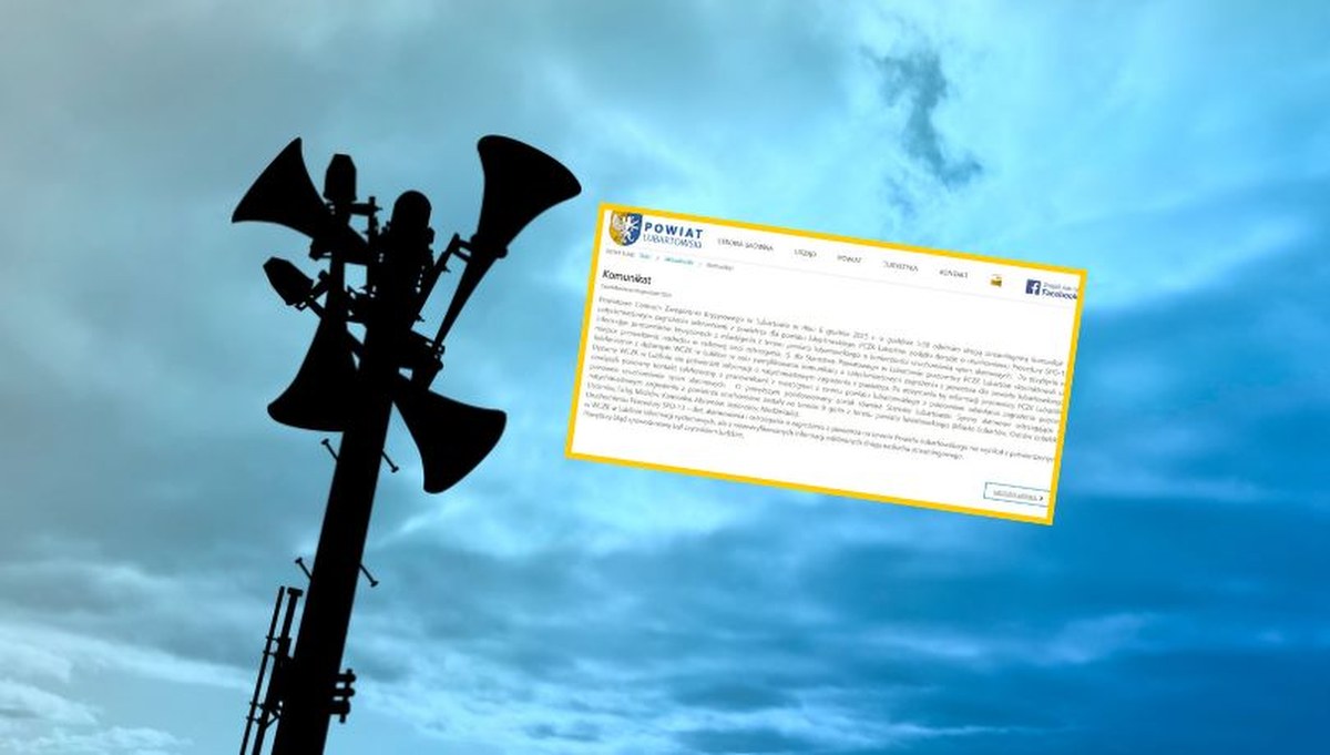 Fałszywy alarm, uruchomione syreny. Władze powiatu zabrały głos