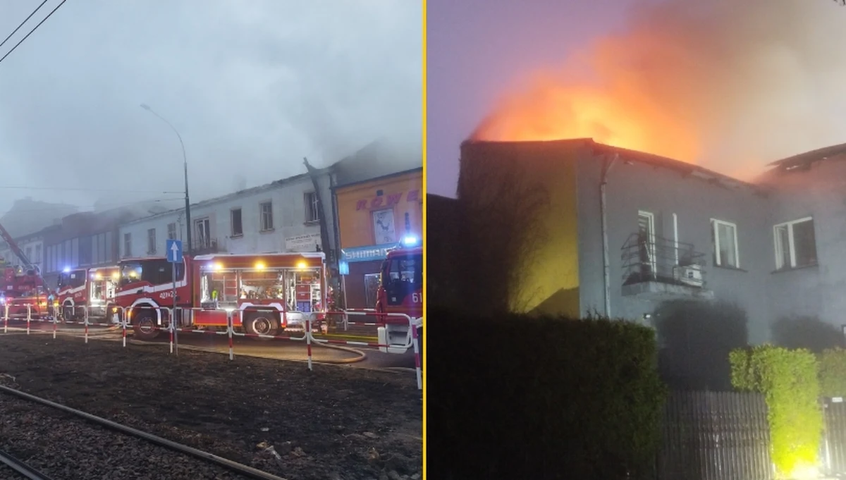 Ponad 60 strażaków w kulminacyjnym momencie akcji gaśniczej walczyło z pożarem kamienicy w Będzinie. Ogień po kilku godzinach został opanowany, trwa dogaszanie. Z budynku ewakuowano trzy osoby, przy czym jedna z nich trafiła do szpitala.