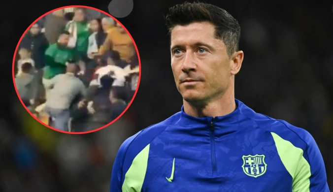 Lewandowski świętował, gdy wydarzył się skandal. Kibic pobity na trybunach