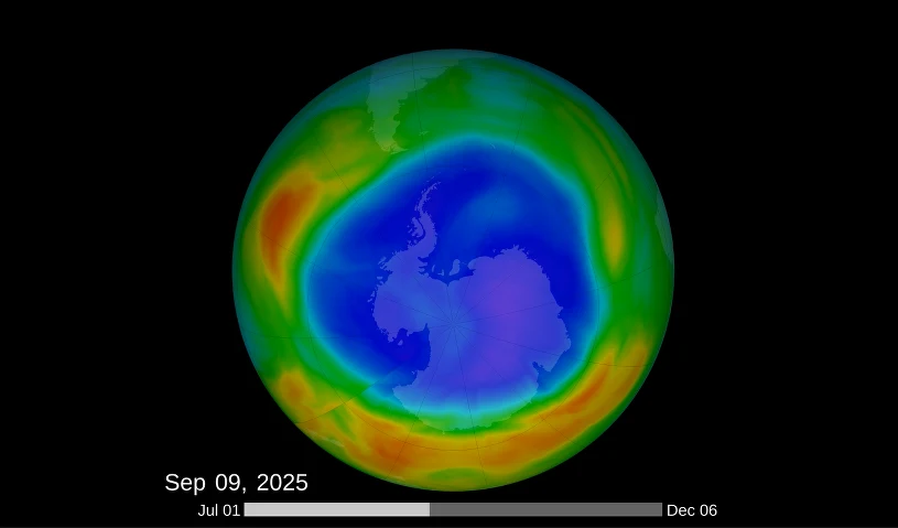 Dziura ozonowa w 2025 roku ma piąty najmniejszy zasięg od 1992 r.