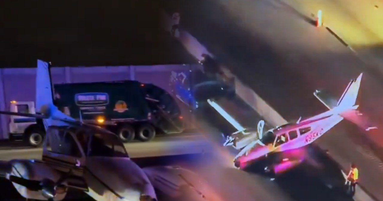 Dwa samoloty rozbiły na drogach w USA. Jeden z nich uderzył w samochód