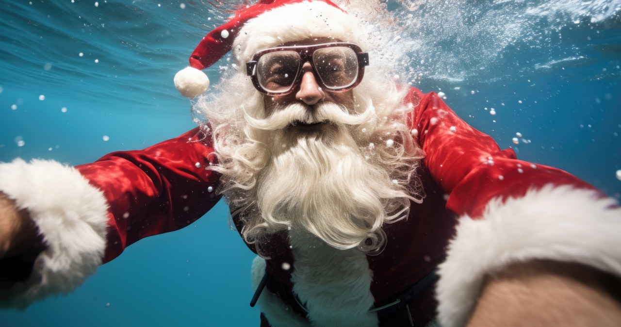 Ekstremalne święta w głębinach. Tu Mikołaj zamienia sanie na płetwy