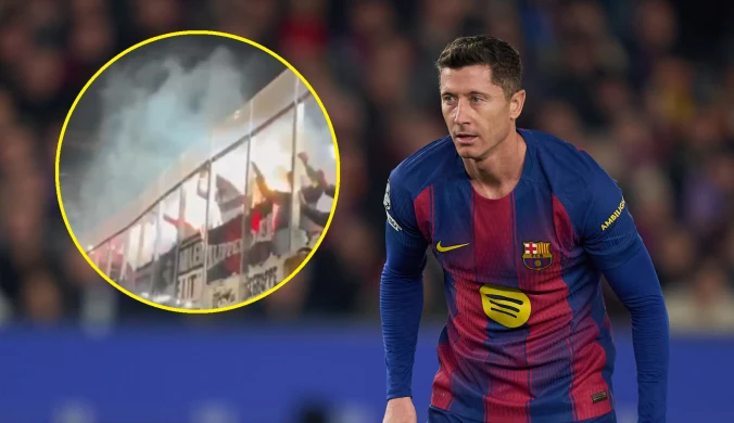 Zamieszki na Camp Nou, wszystko na oczach Lewandowskiego. Policja w akcji