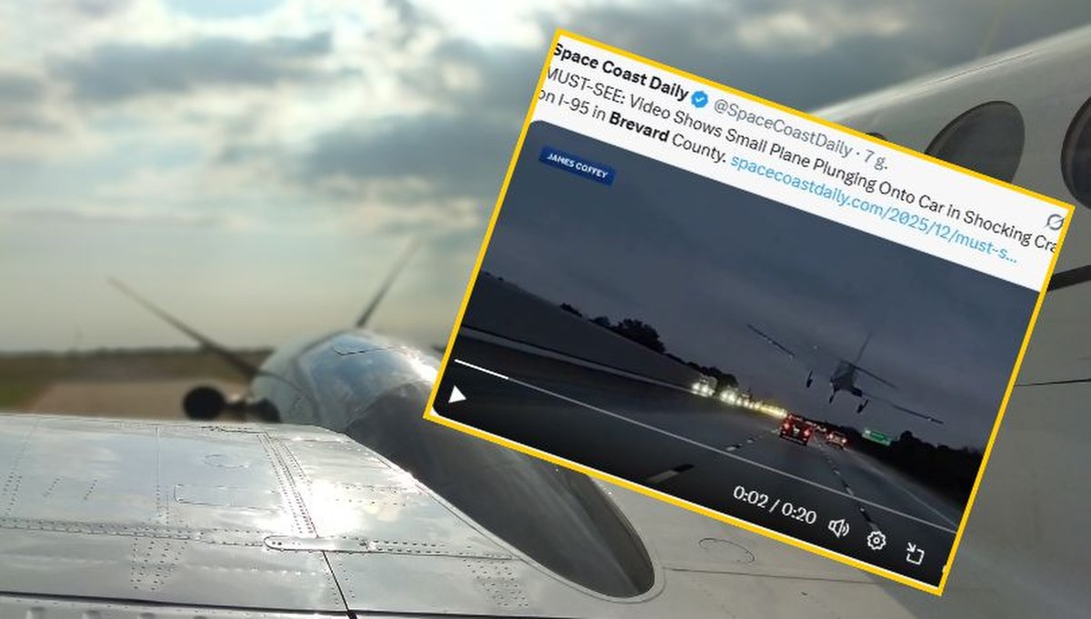 Samolot uderzył w auto na autostradzie. Na ratunek ruszyło małżeństwo pastorów