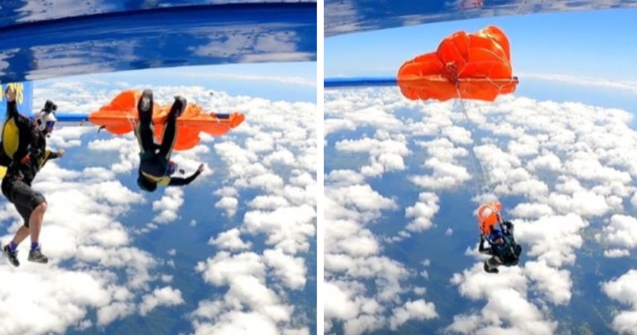 O krok od tragedii. Zawisł na samolocie, cudem uszedł z życiem