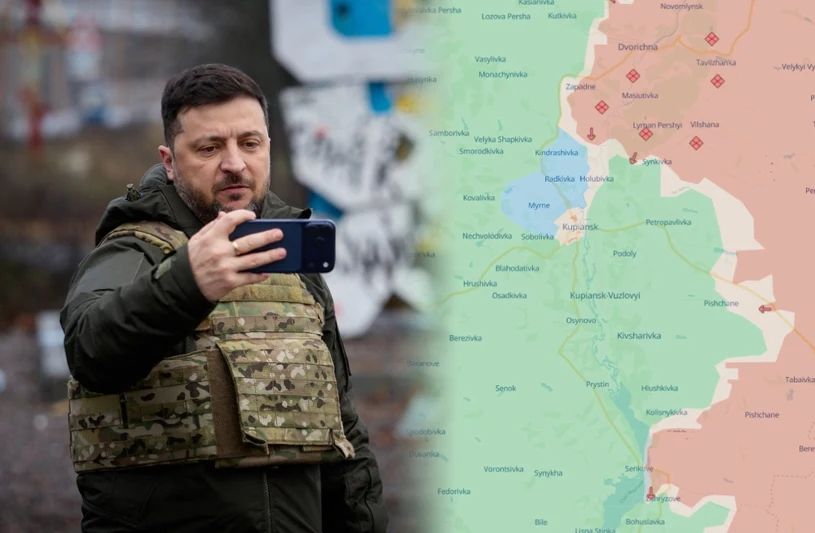 Zełenski zjawił się w "zdobytym" przez Rosjan mieście. Wymowne nagranie