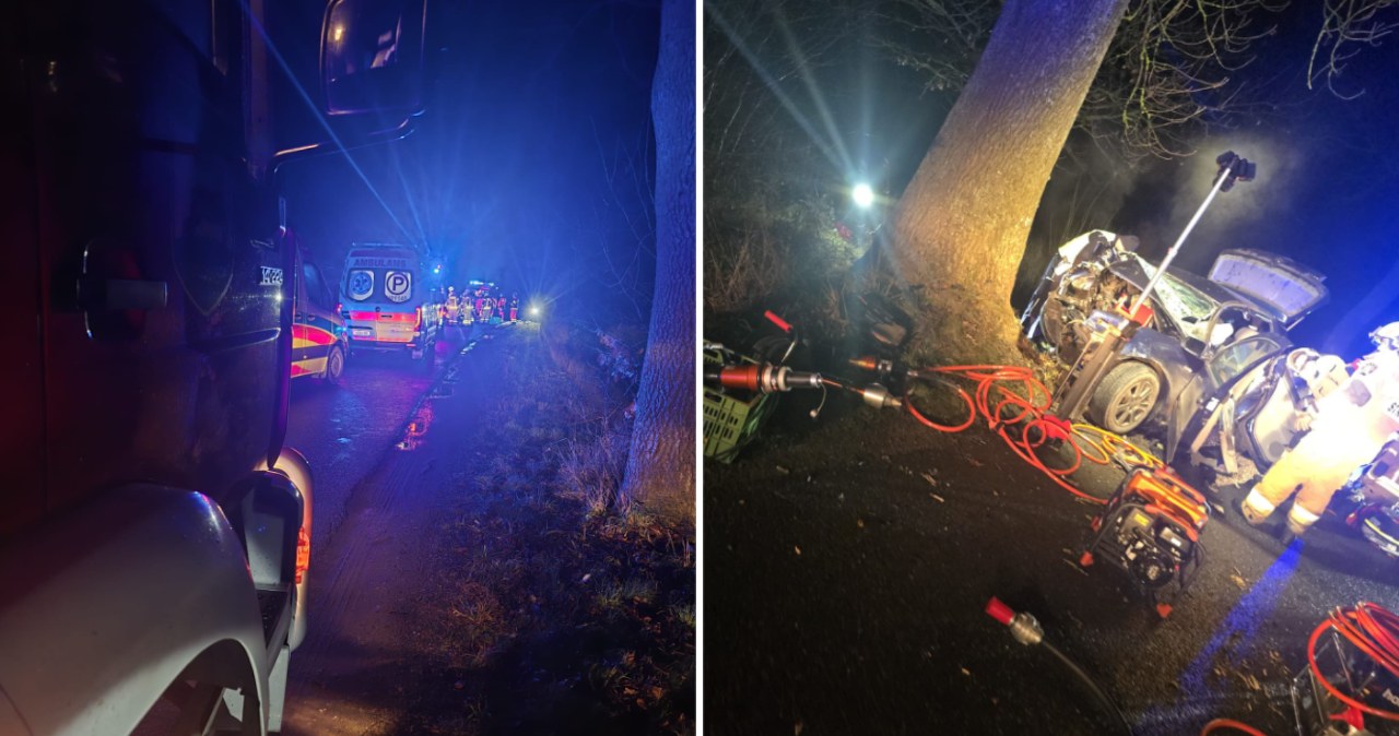 Rejsyty. Tragiczny wypadek w środku nocy. Zginęły dwie osoby Rejsyty. Tragiczny wypadek w środku nocy. Zginęły dwie osoby