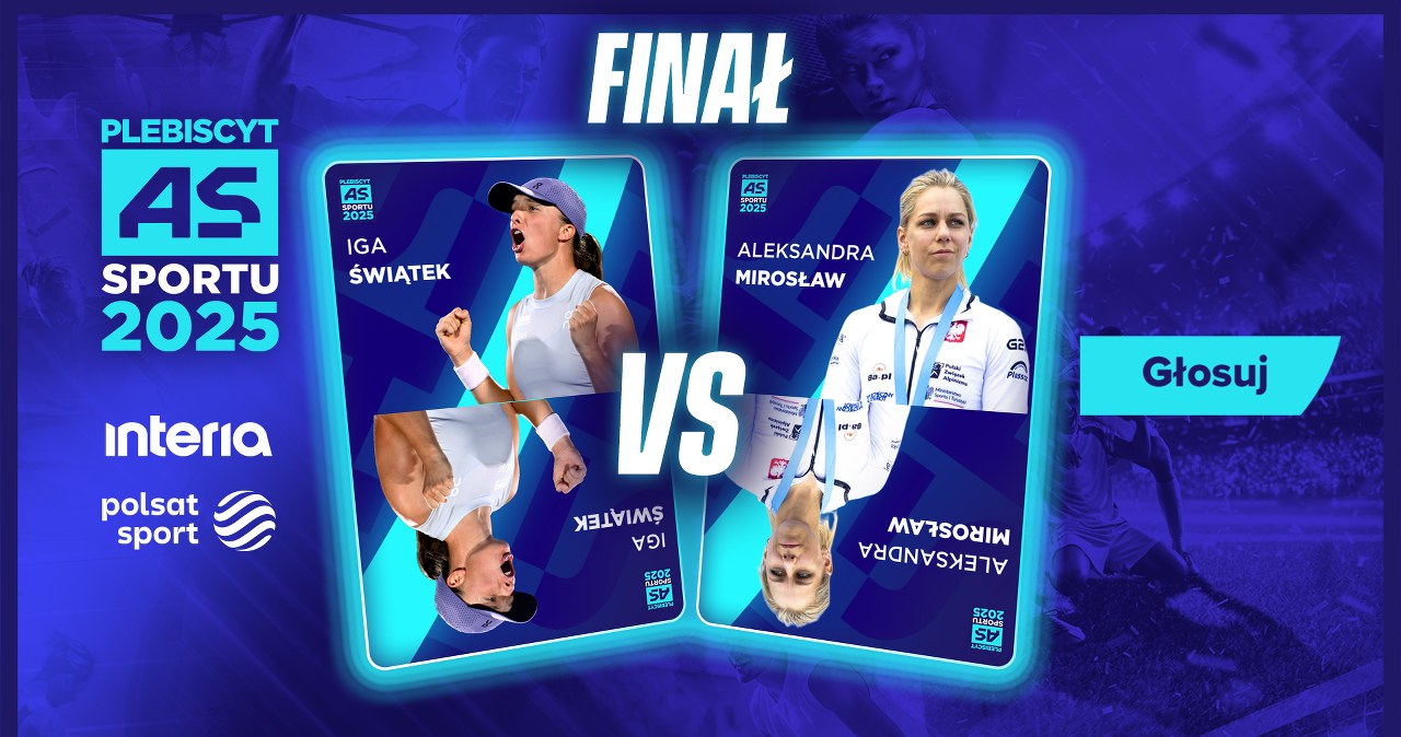 "As Sportu 2025". Czas na wielki finał: Świątek kontra Mirosław. Zagłosuj!