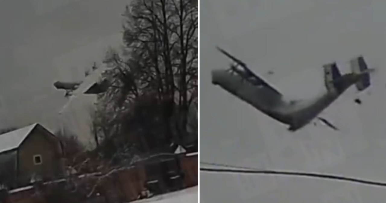 Rosyjski samolot rozpadł się w powietrzu. W sieci krąży nagranie
