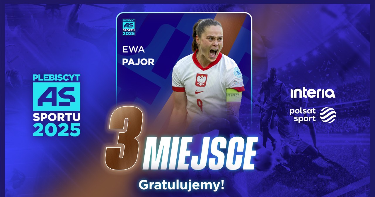 "As Sportu 2025". Ewa Pajor zdobywczynią trzeciego miejsca w plebiscycie