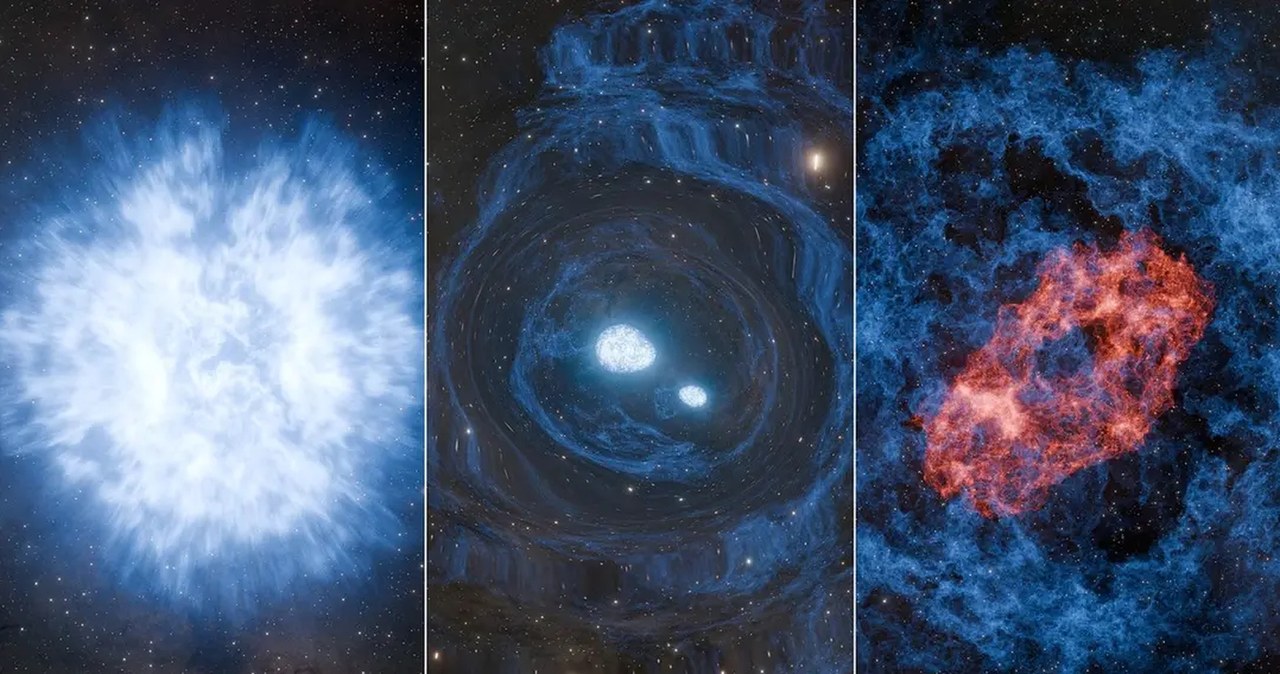 Astronomowie zaobserwowali eksplozję wewnątrz eksplozji. Rzadka superkilonowa