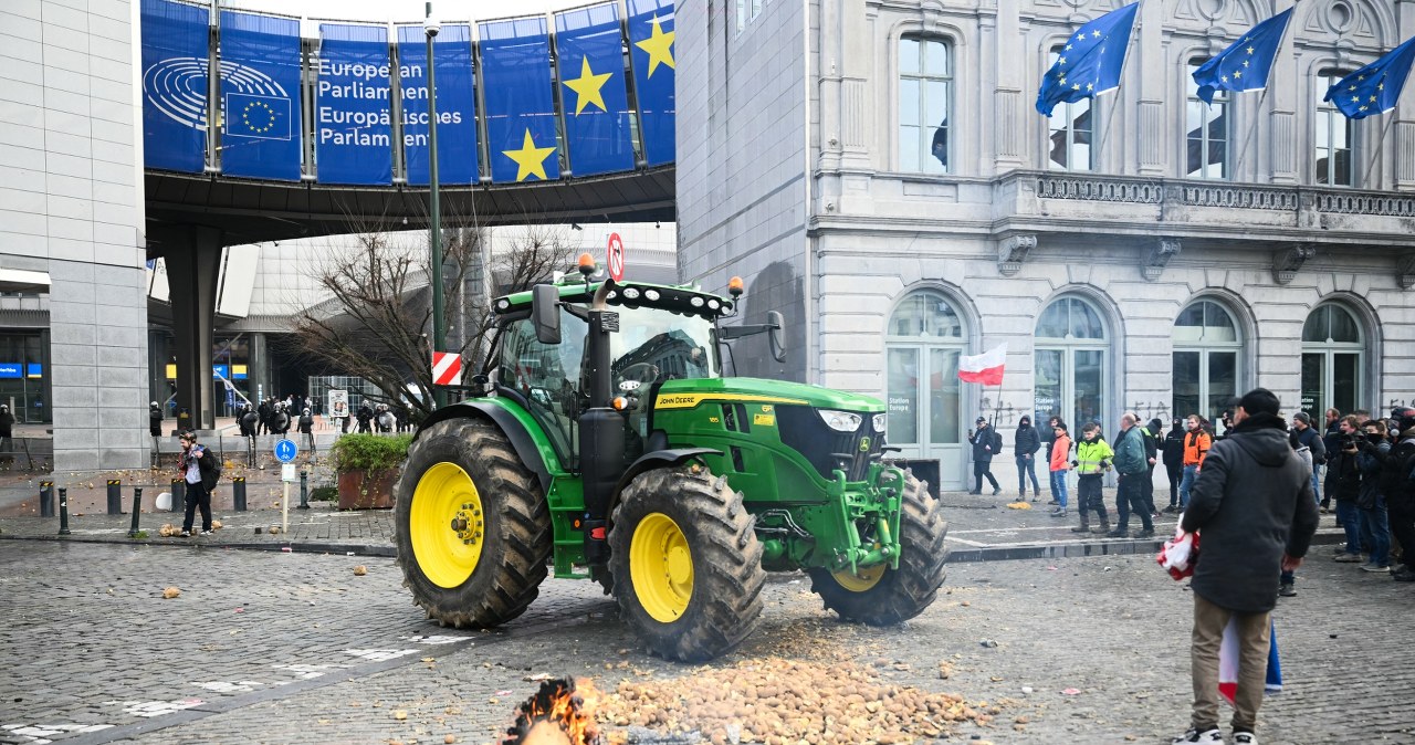 Bruksela na granicy chaosu. Protestują rolnicy, wśród nich są Polacy